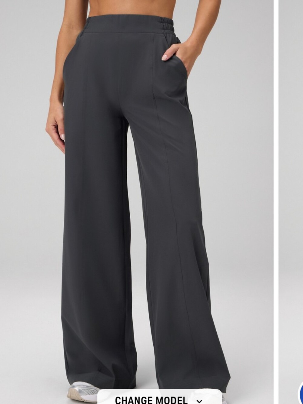 NWT Fabletics Downtown Wide-Leg Pants - Black